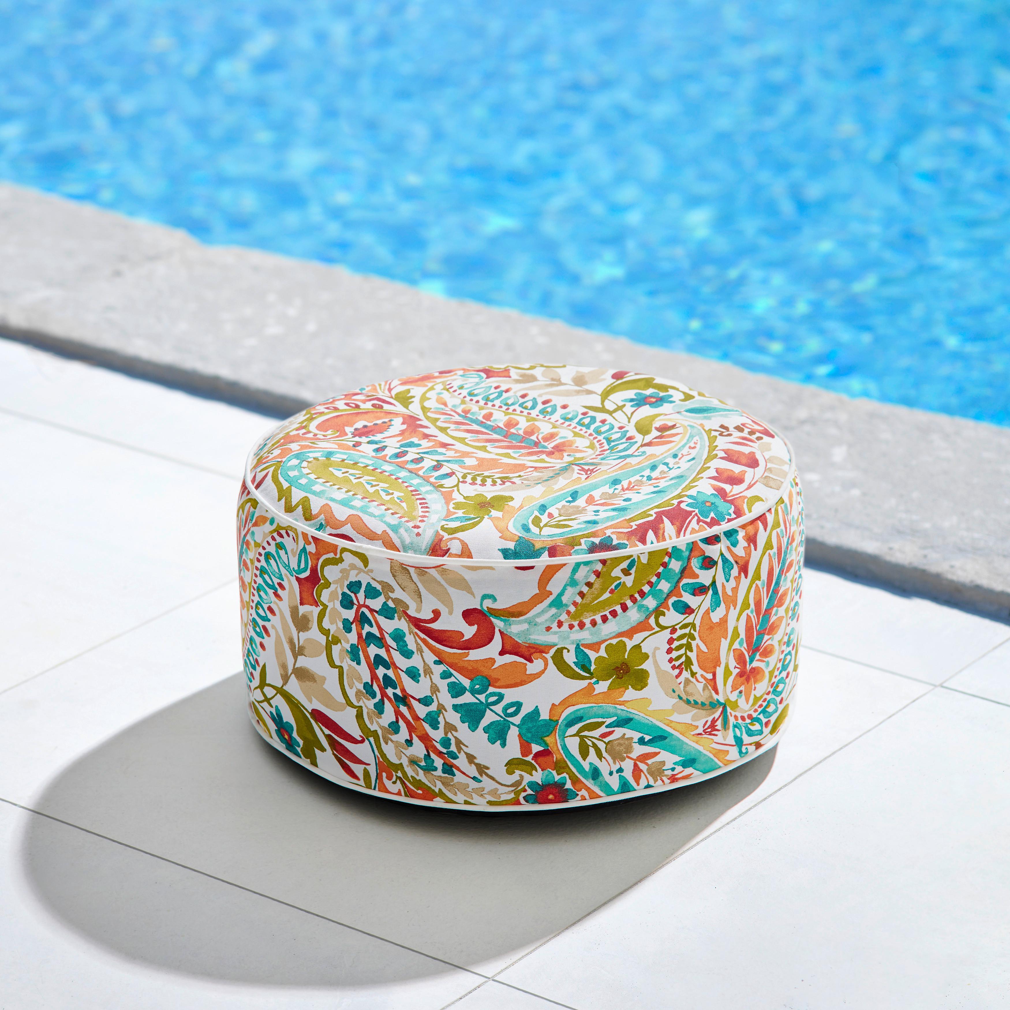Pouf Cassy Multicolor ca. 53x23 cm - Multicolor, MODERN, Textil (53/23/53cm) - Bessagi Garden