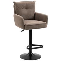 STOŁEK BAROWY POINT - czarny/brązowy, Design, metal/tkanina (54/98-120/58cm) - Novel