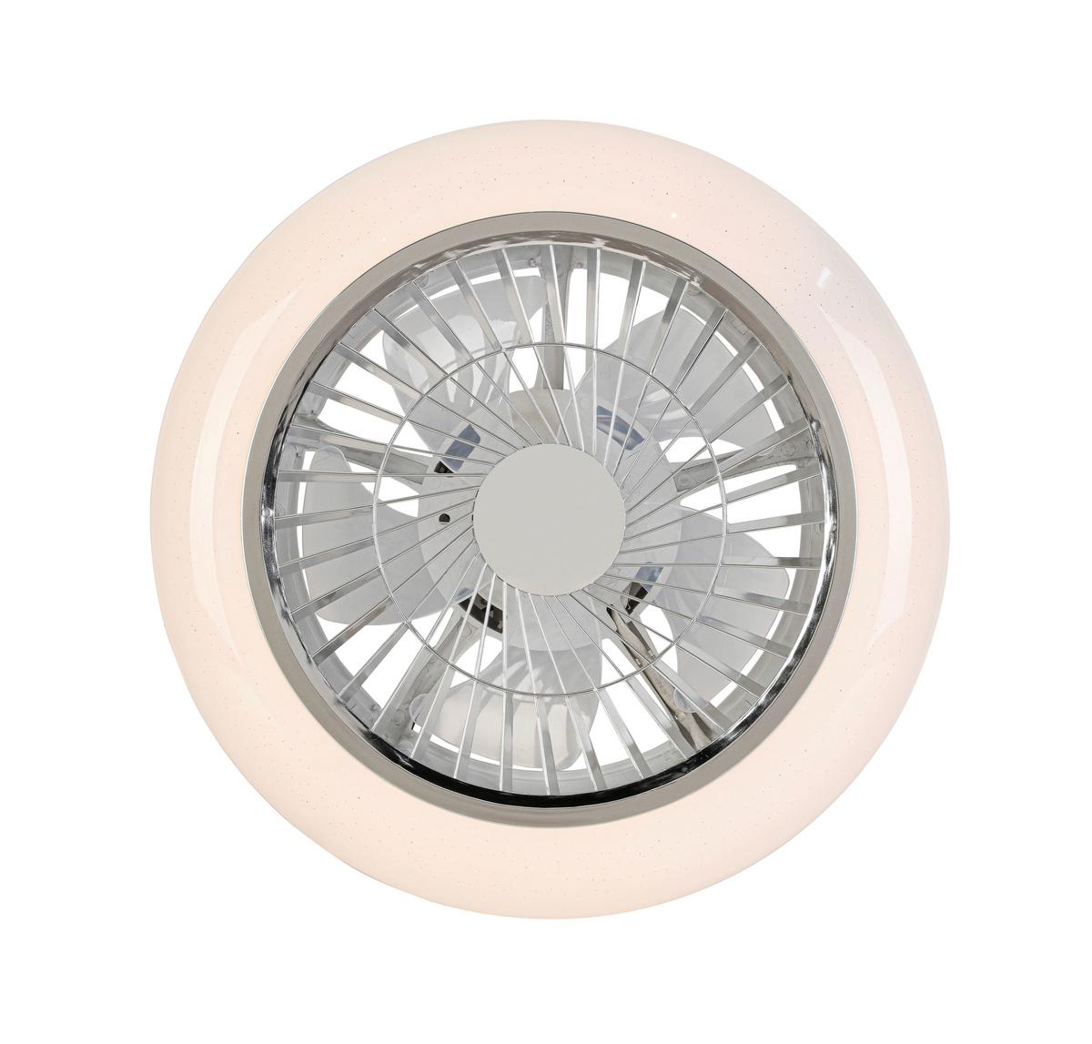 WENTYLATOR SUFITOWY ANGELA - biały/przezroczysty, Trend, tworzywo sztuczne (45/16cm) - Novel