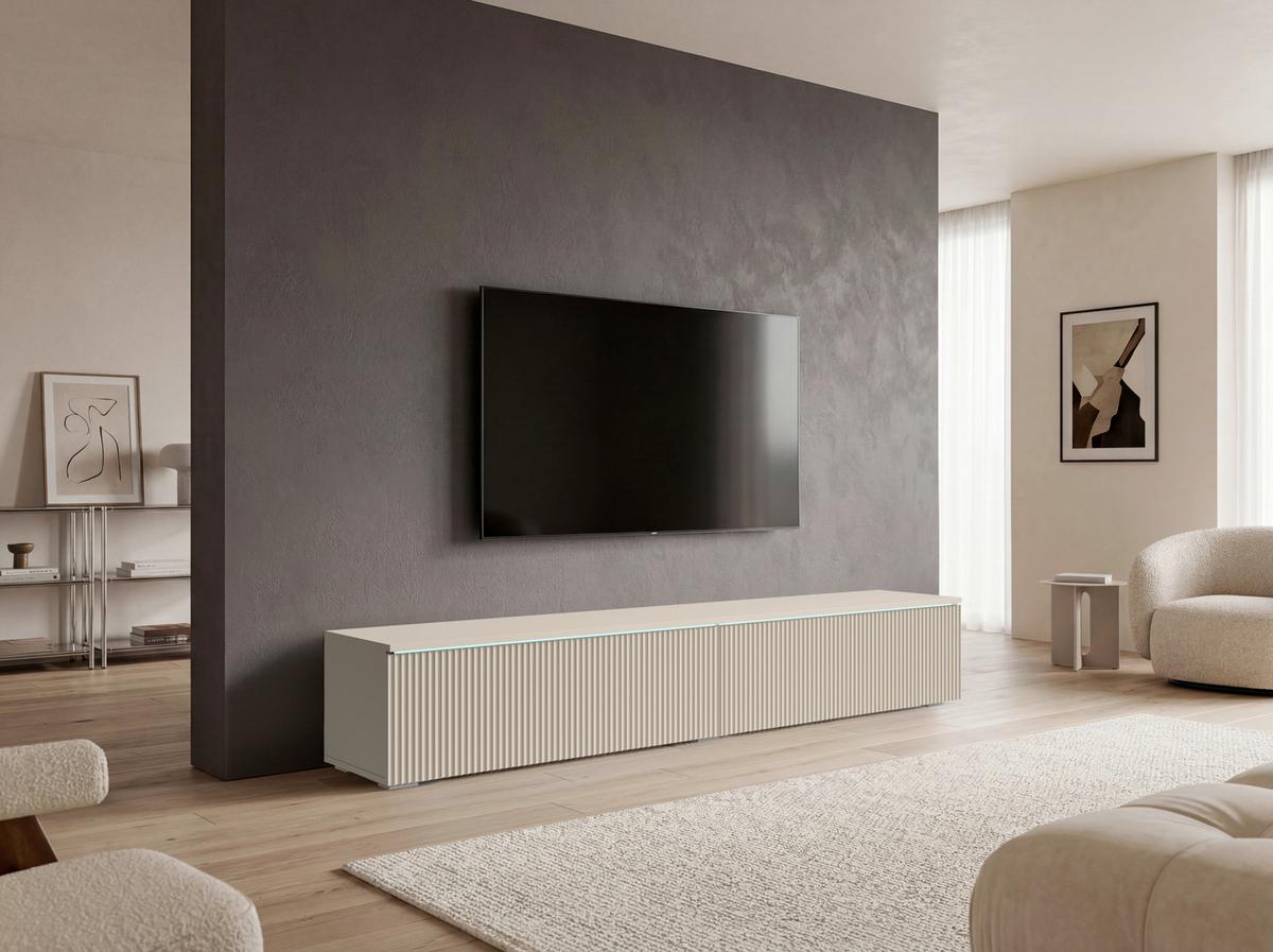 Lowboard D180 Kaschmir - Kaschmir/Beige, Design, Holzwerkstoff/Kunststoff (180/30/33cm) - P & B