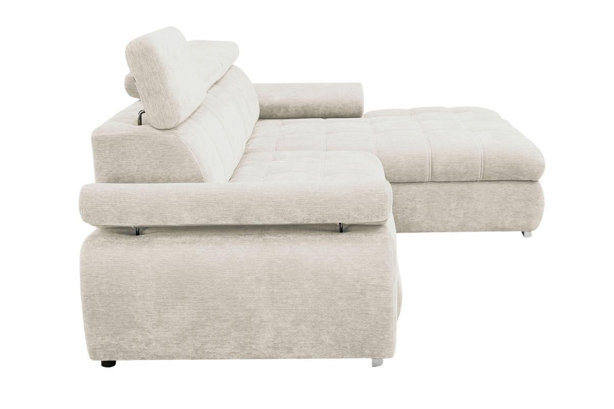 Kutna Garnitura Vegas - srebrne boje/bež, Design, drvo/tekstil (294/173cm) - Modern Living