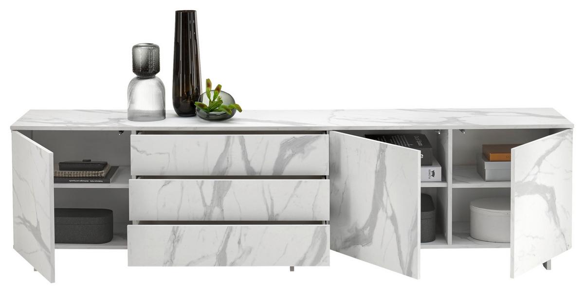 Lowboard in Weiss - Weiss, Design, Holzwerkstoff (230/60/38cm) - Mömax