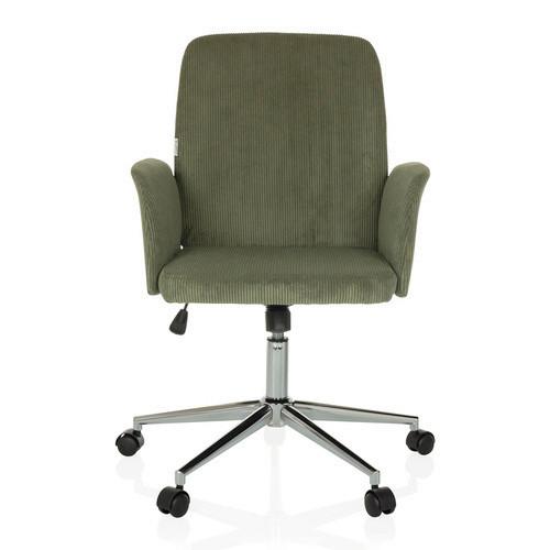 Pisarniški Stol Solao Cord, Temno Zelena - srebrne barve/zelena, Moderno, kovina/umetna masa (70/93 - 103/70cm) - MID.YOU