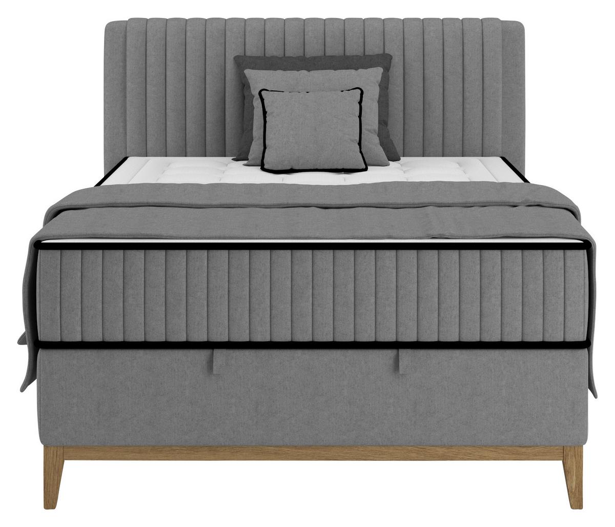 Bett Elena Gaphitfarben ca. 120x200cm - Graphitfarben, KONVENTIONELL, Holz/Holzwerkstoff (120/200cm) - Sembella