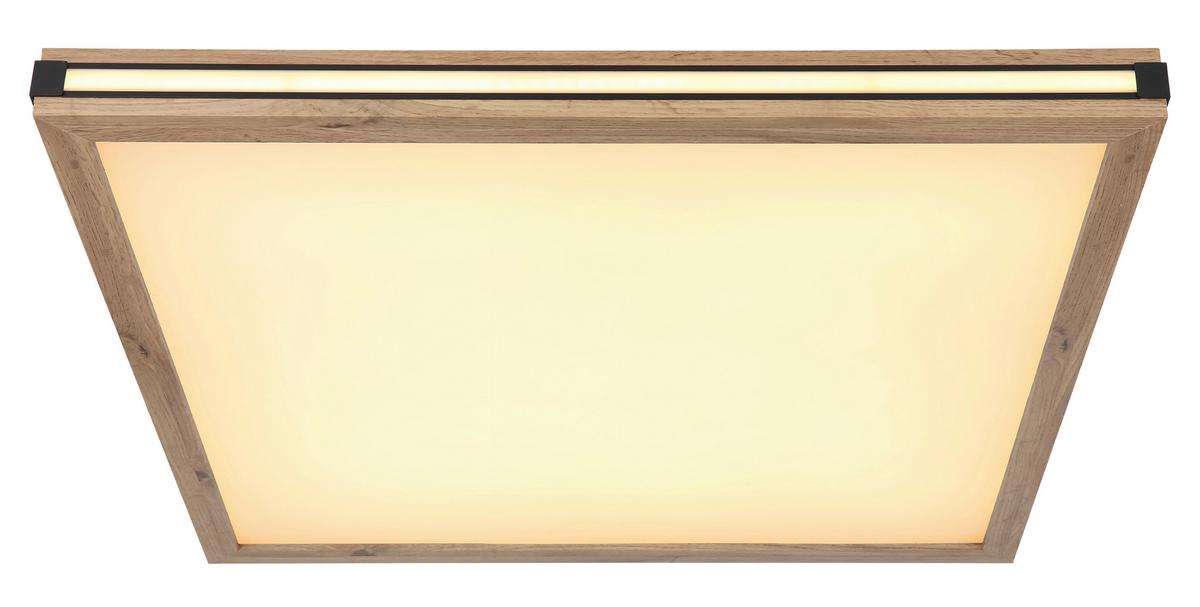 Stropna Led-svetilka Carla, S Sijalko - črna/bela, Natur, kovina/umetna masa (60/60/7,5cm) - Globo