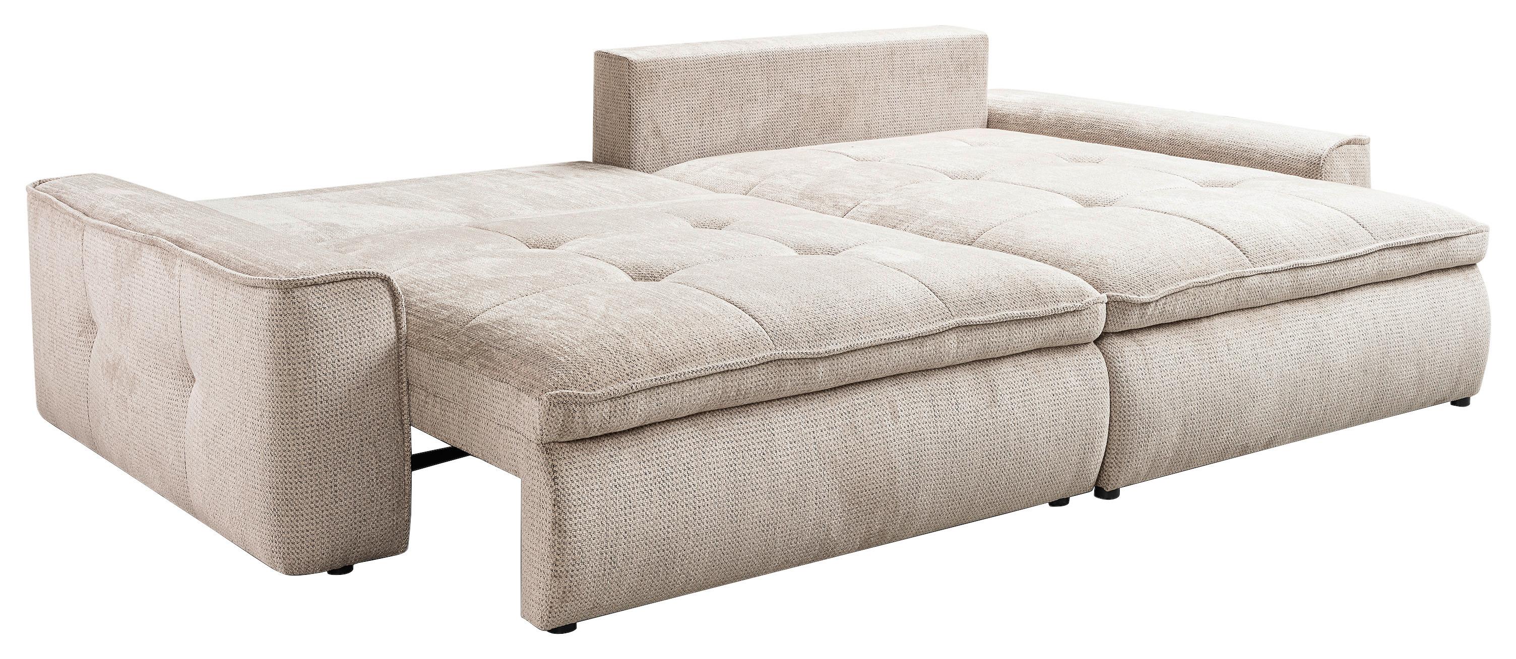Kutna Garnitura Athos - cappuccino/crna, Moderno, tekstil/plastika (292/73-97/190cm) - Modern Living