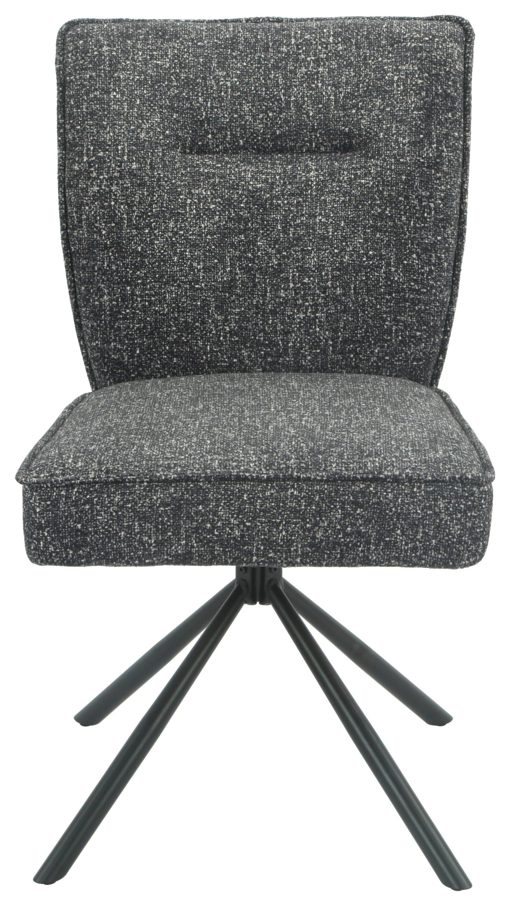 Stuhl Ellen Giga S Anthrazit/Schwarz - Anthrazit/Schwarz, MODERN, Textil/Metall (49/90,5/65,5cm) - Premium Living