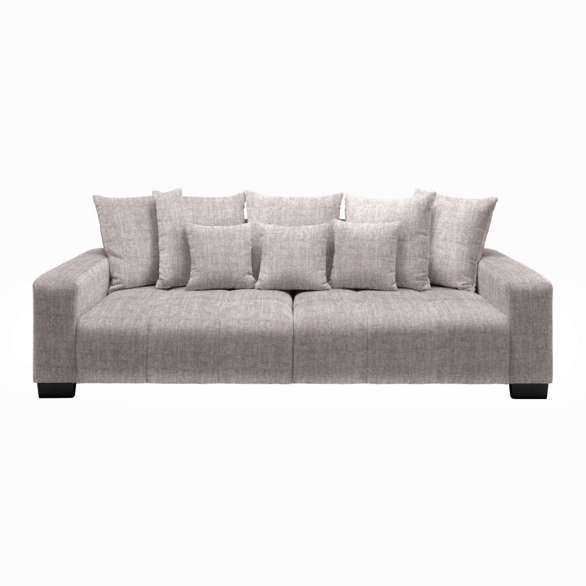 Bigsofa Matteo Taupe - Taupe/Schwarz, MODERN, Holz (246/93/124cm) - Based