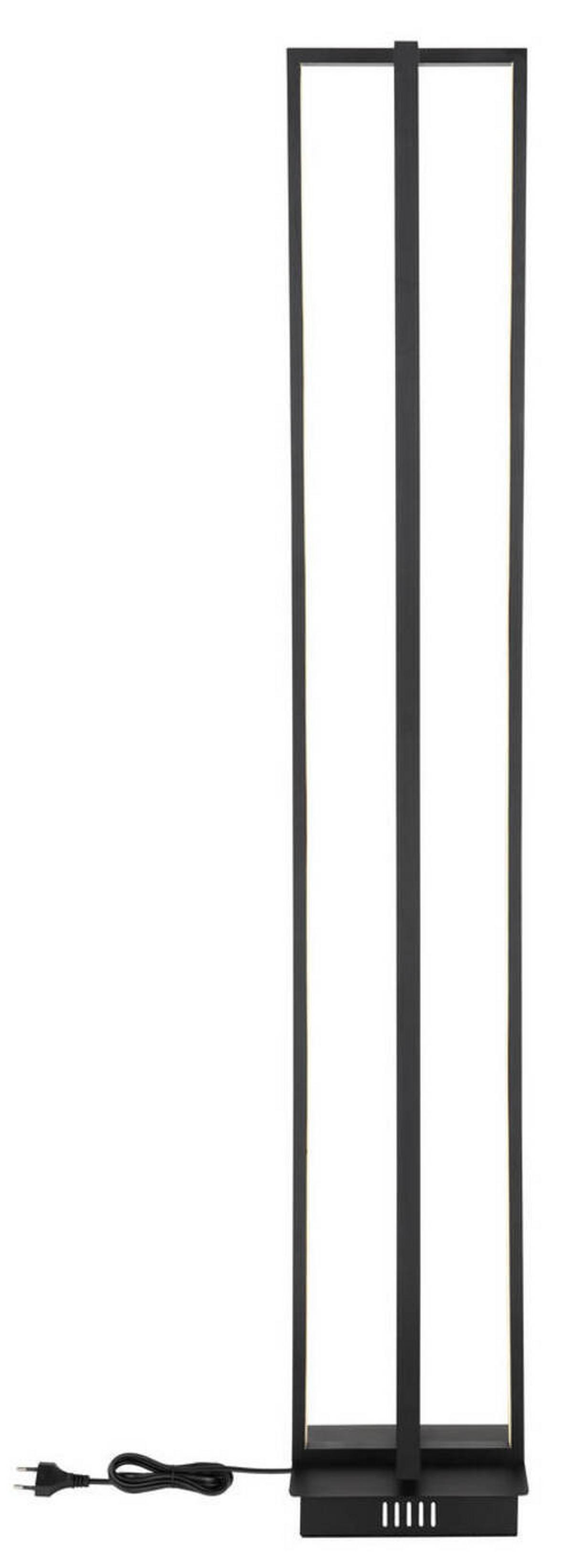 Stoječa Led-svetilka Flips, S Sijalko - črna/opal, Design, kovina/umetna masa (20/20/123cm) - Globo