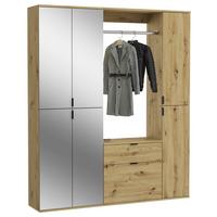Garderobe Projekt X ca. 152x193 cm Artisan Eiche - KONVENTIONELL, Glas/Holzwerkstoff (152/193/34cm) - MID.YOU