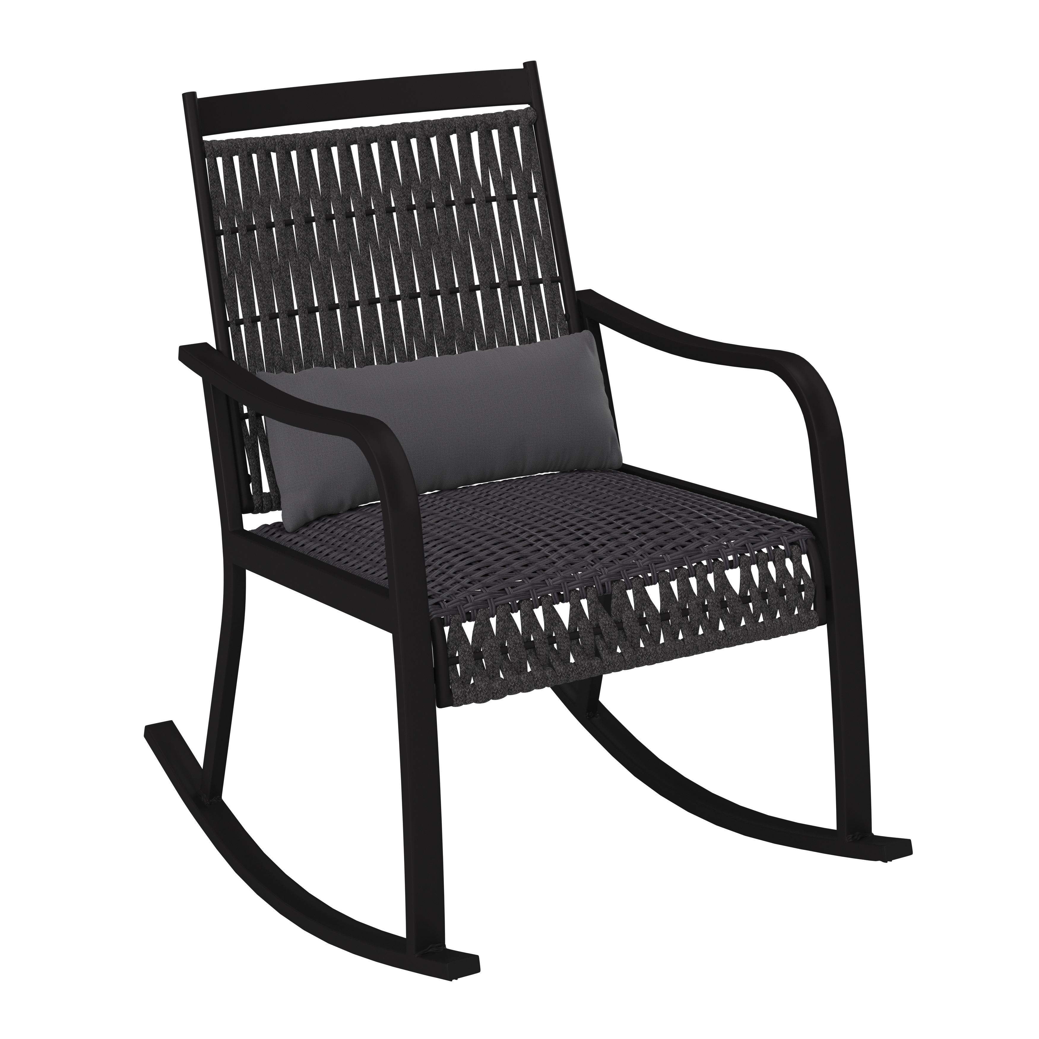BALKONGMÖBLER SET MATHILDA - mörkgrå/vit, Modern, metall/textil - Bessagi Garden