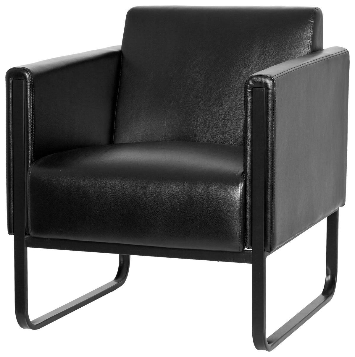 Fotelj Bali Black, Črna - črna, Moderno, kovina/tekstil (67/78/71cm) - MID.YOU