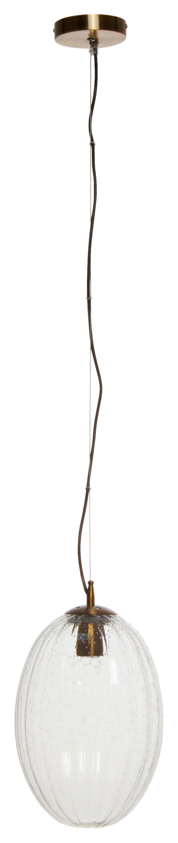 Hängeleuchte Virgina 125 Klar - Klar, Basics, Glas/Metall (23/23/36cm) - Kayoom