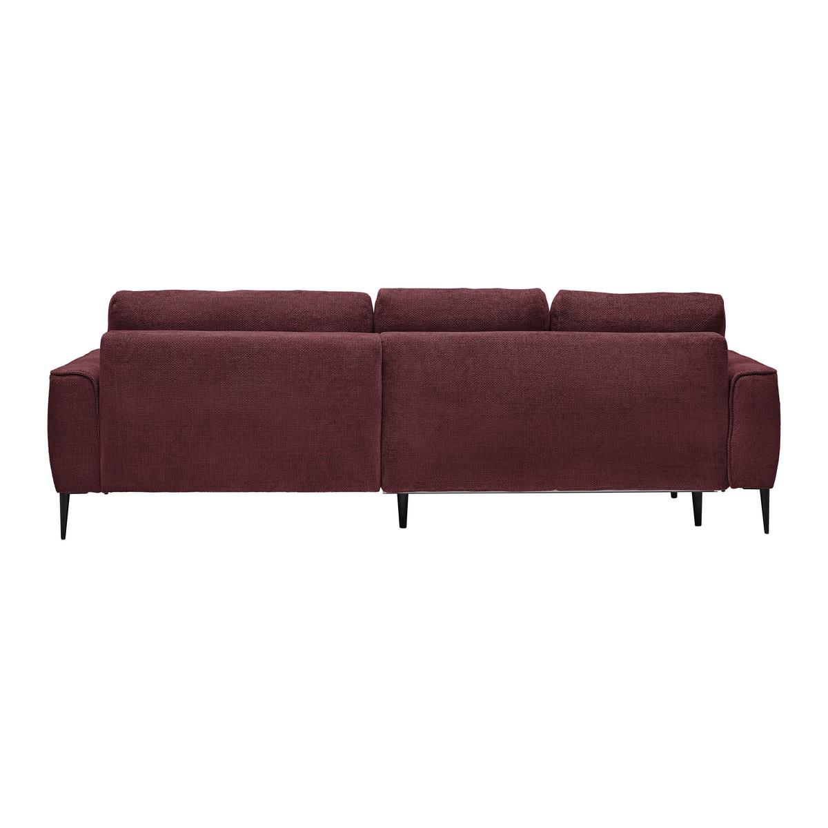 Ecksofa Custom Bordeaux - Bordeaux/Schwarz, MODERN, Textil/Metall (255/164cm) - Mömax