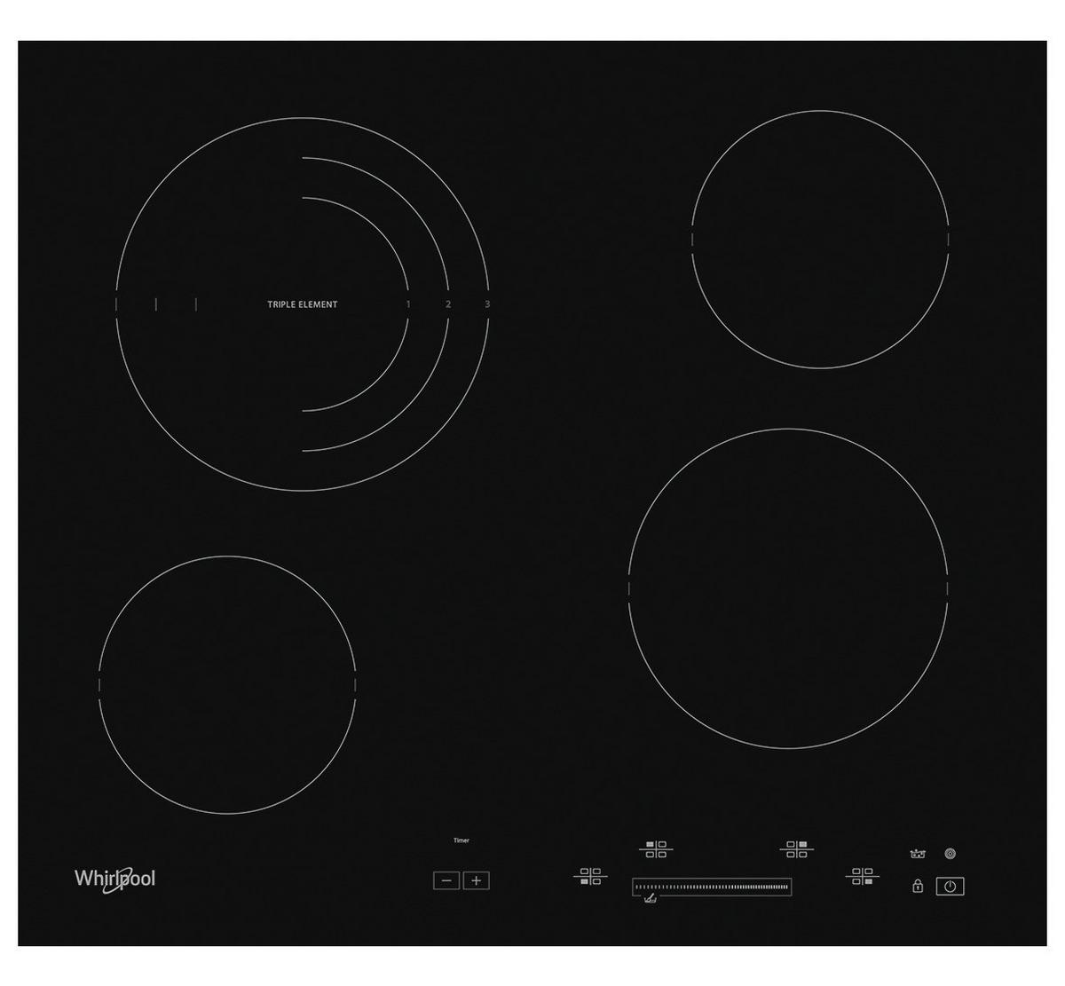Beépíthető Kerámia Főzőlap Whirlpool - fekete, kerámia (56/46/51cm) - Whirlpool