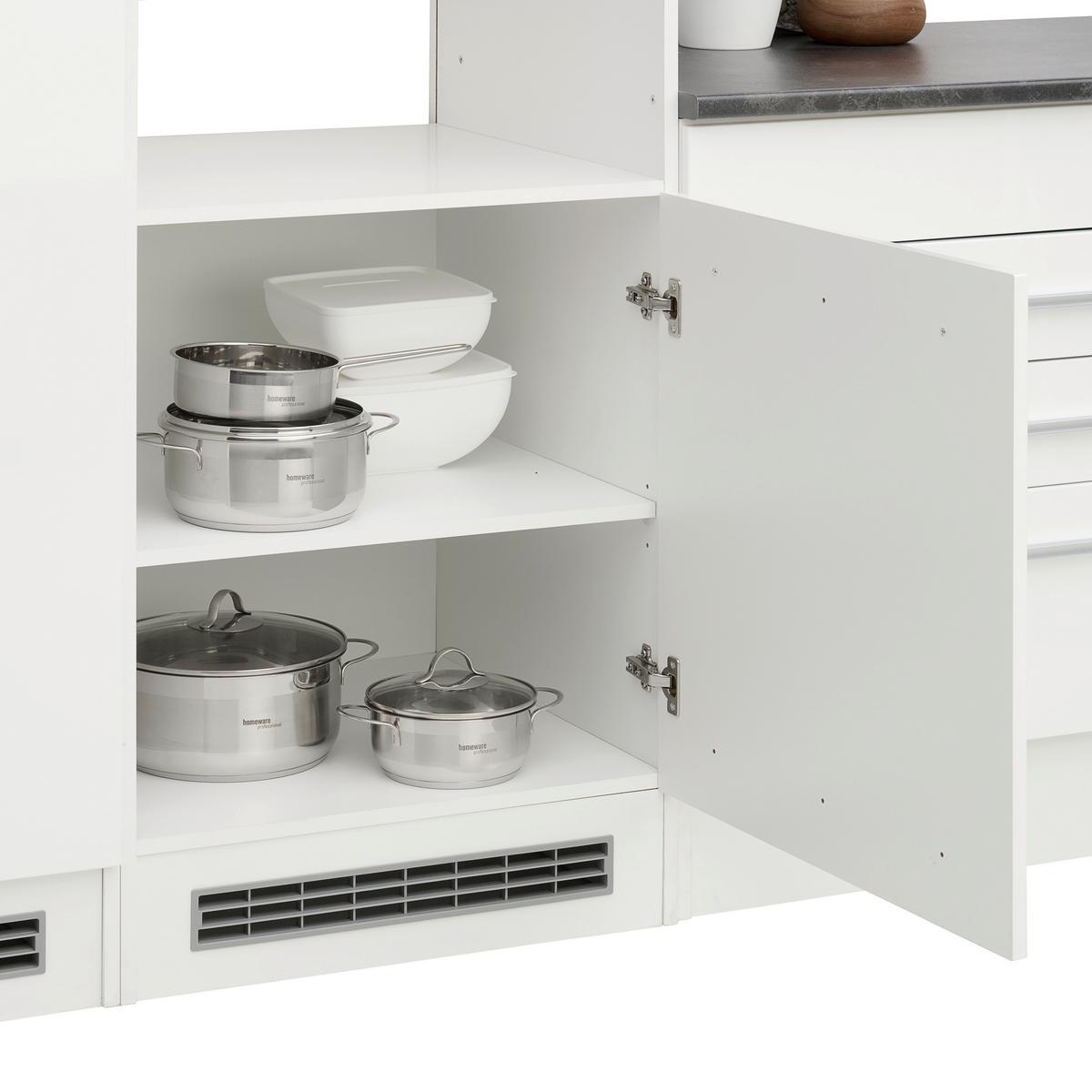 Moderen Kuhinjski Blok Brez Aparatov Welcome Jazz, Bela - bela/visoki sijaj, Konvencionalno, leseni material (320cm) - Modern Living