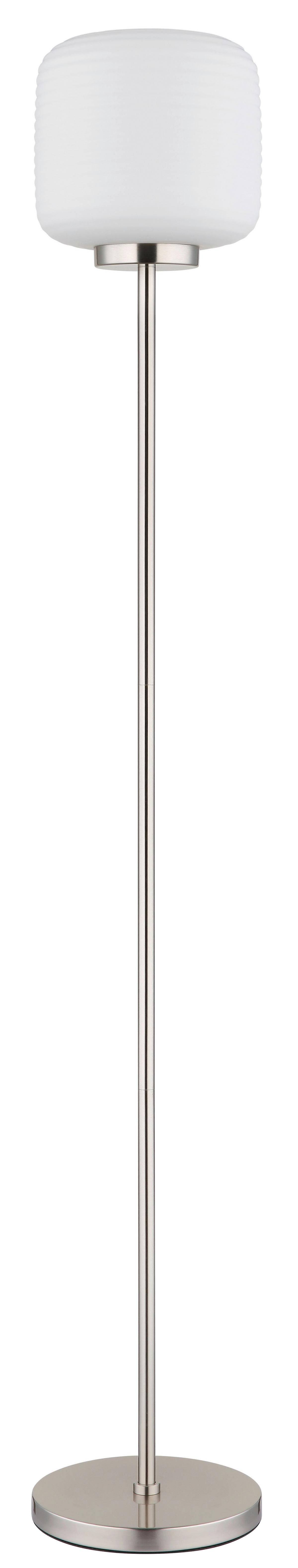 STEHLEUCHTE 15772S KLADORA - Weiss/Nickelfarben, Konventionell, Glas/Metall (24/157cm) - Globo