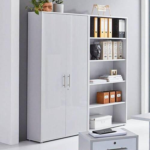 Aktenschrank Office Edition Sw Set 1 hoch Weiß - Weiß, MODERN, Holzwerkstoff (168,8/185,6/33cm) - MID.YOU