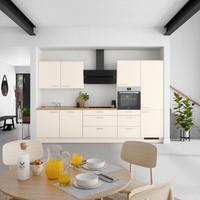 Küchenblock Touch High m. Geräten Magnolie - Edelstahlfarben/Eichefarben, MODERN, Holzwerkstoff/Metall (330cm) - Nobilia