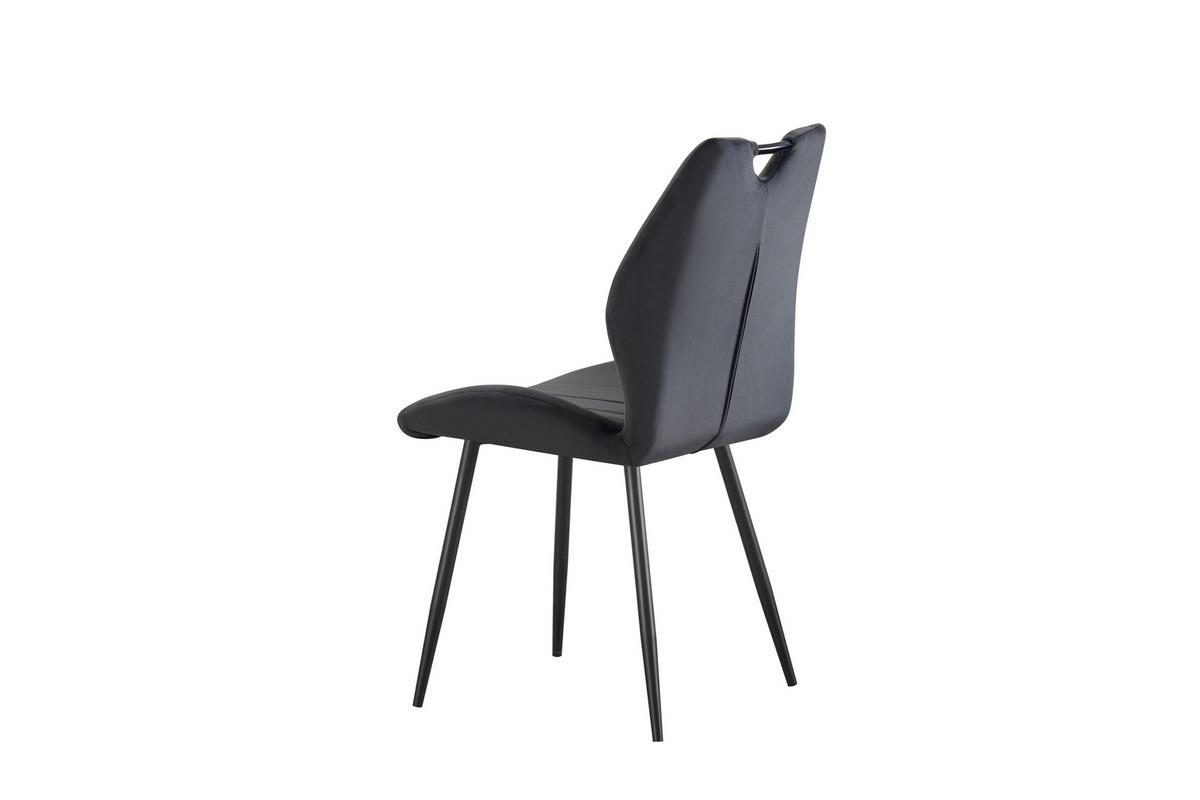 Set Stolov Christin, Antracit, 2 Kos - črna/antracit, Moderno, kovina/tekstil (52/75/58cm) - MID.YOU