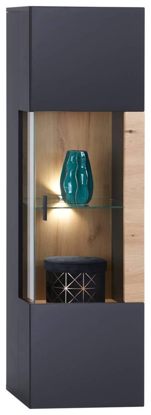 Vitrină suspendată Denver - culoare lemn stejar, Modern, material pe bază de lemn (40/135/33,6cm)