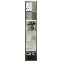 Etajeră KEFLAVIK -EXKLUSIV- - alb/culoare lemn stejar, Modern, material pe bază de lemn (44,8/226,5/41,5cm) - Modern Living