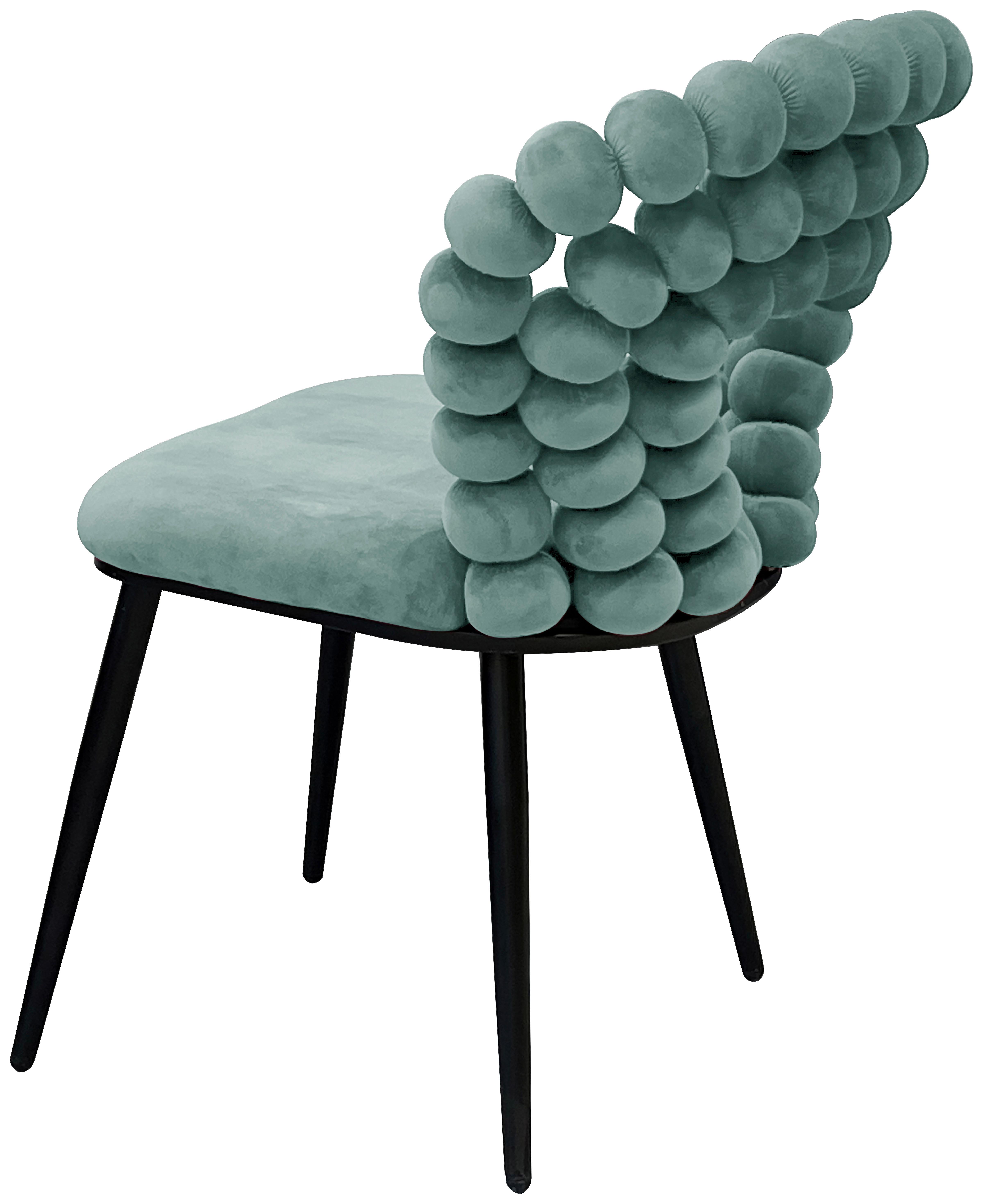 STOL LIA - grön/svart, Lifestyle, metall/trä (55/85/62cm) - Mömax