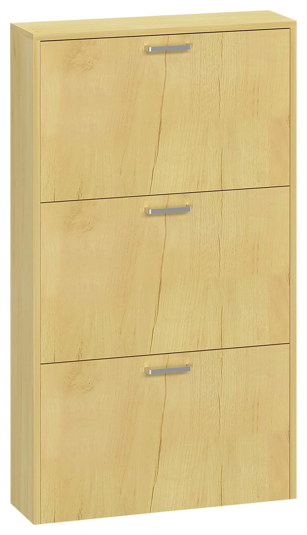 Omara Za Čevlje Sulos M, Barva Hrasta - srebrne barve/medeni hrast, Design, umetna masa/leseni material (50/108/17cm) - MID.YOU