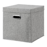 Faltbox Grau - Grau, Modern, Karton/Textil (33/33/33cm) - Mömax