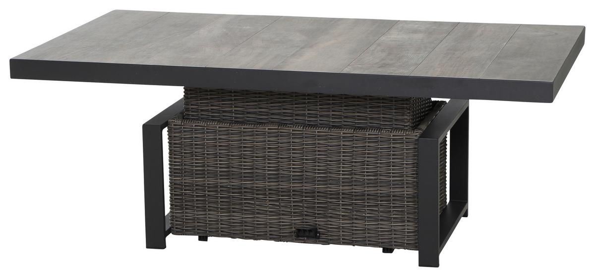 Loungegarnitur Corido Grau - Basics, Keramik/Kunststoff (72/103/160cm) - Siena Garden