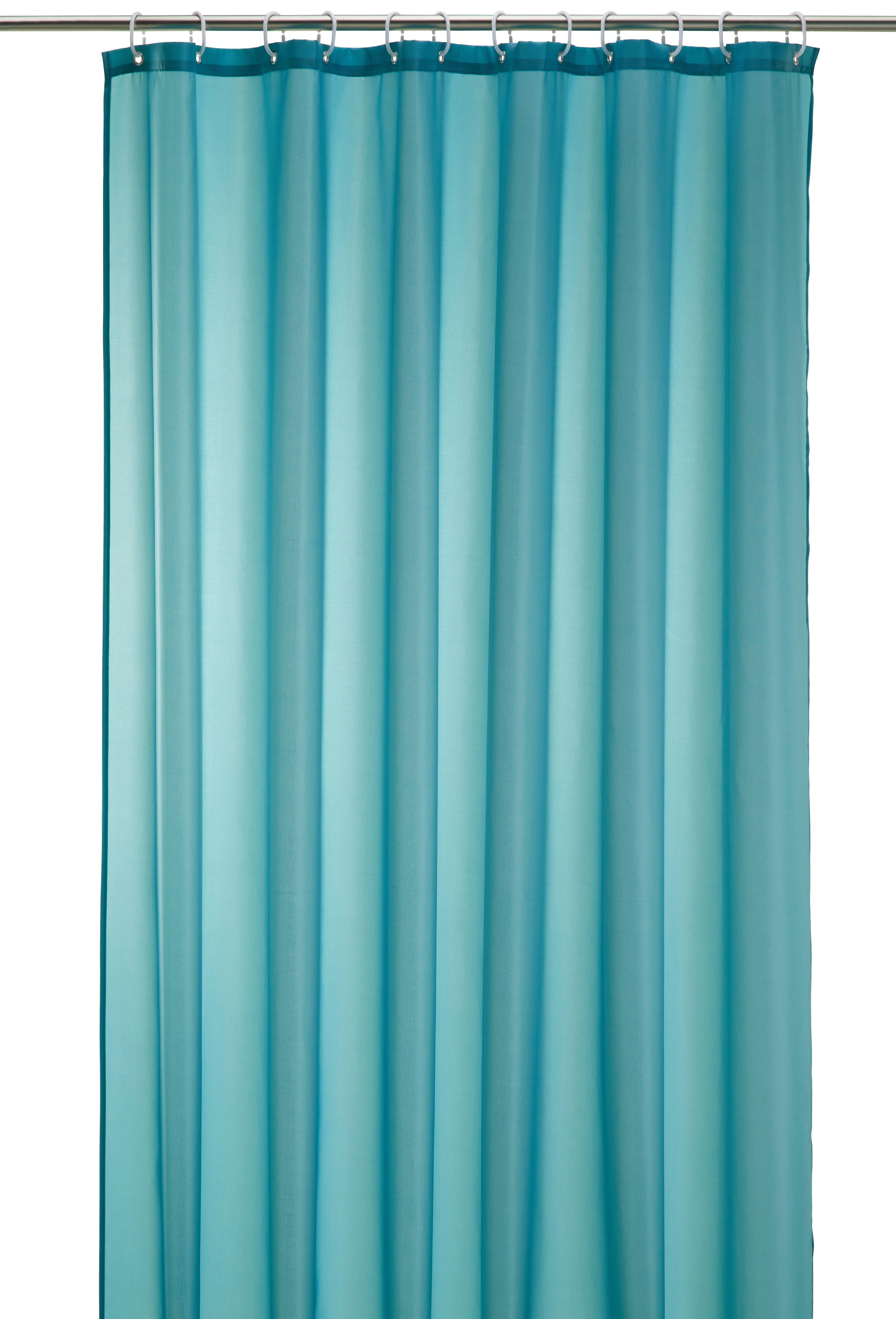 Duschvorhang Uni in Blau ca. 180x200cm - Blau, KONVENTIONELL, Textil (180/200cm) - Modern Living