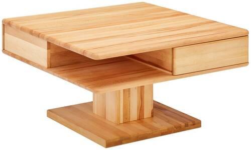 STOLIK KAWOWY LILL - kolor bukowy, Konventionell, drewno (80/80/47cm) - Linea Natura