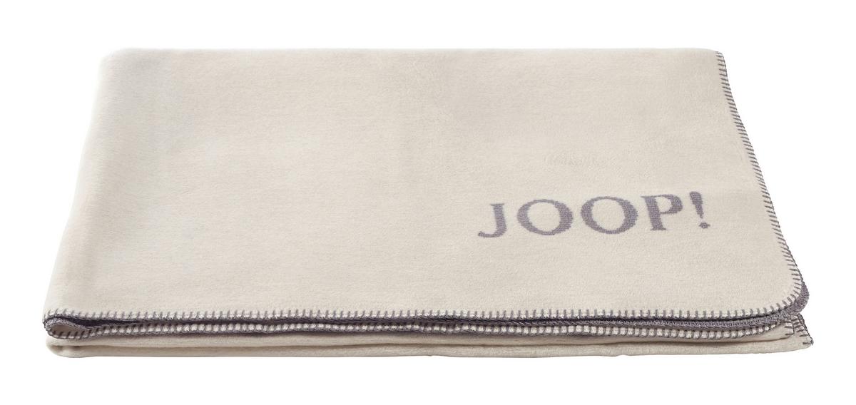 KOC DOMOWY JOOP! MELANGE-DOUBLEFACE - kolor naturalny/jasnoszary, Design, tkanina (150/200cm) - Joop!