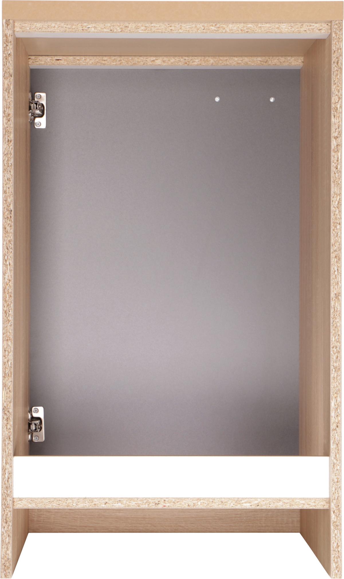 Spodnja Omarica Za Korito Merle, Barva Hrasta, Siva - srebrne barve/siva, Basics, kovina/leseni material (50/84,8/60cm) - Respekta