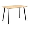 MATBORD EMIL - svart/ekfärgad, Klassisk, metall/trämaterial (110/75/70cm) - Based
