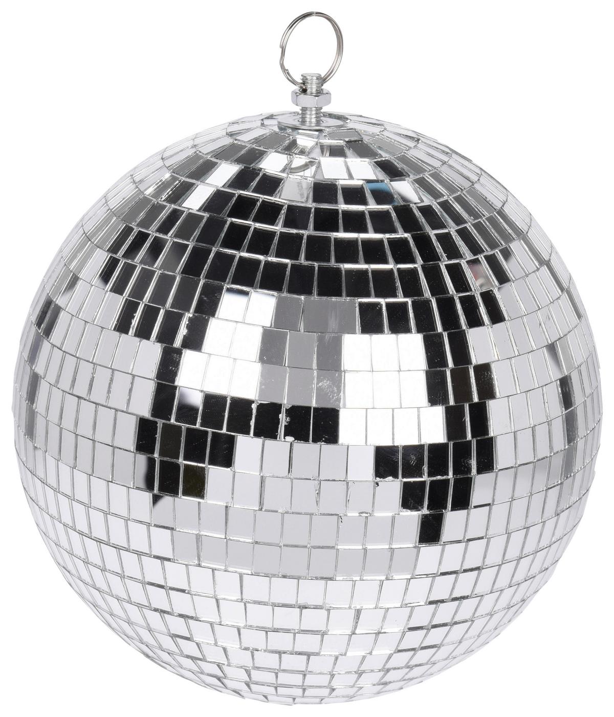 Dekokugel Disco Silbereichenfarben - Silbereichenfarben, Modern, Glas (18/18/18cm) - Mömax