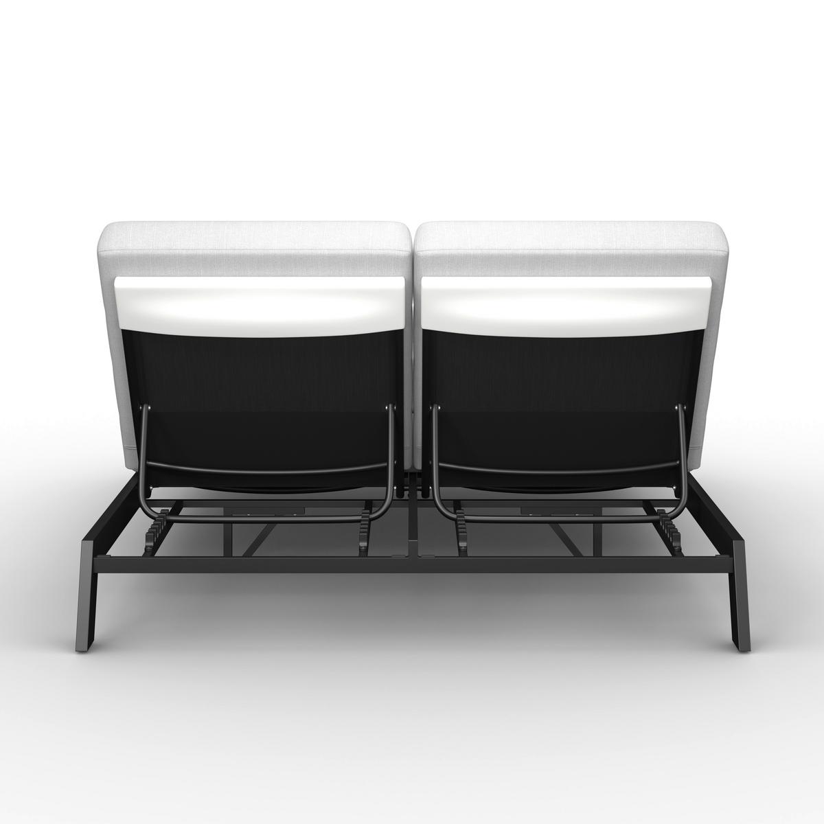 Vrtni Ležalnik Nouri, Svetlo Siva - svetlo siva, Moderno, kovina/tekstil (203/38/143cm) - Bessagi Garden