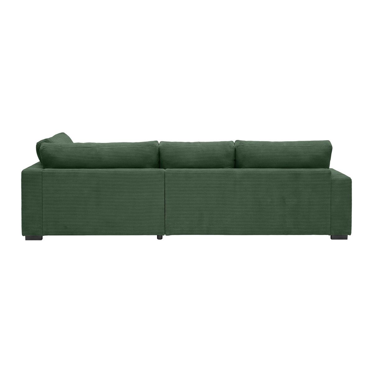 Ecksofa Pedro Dunkelgrün - Dunkelgrün/Schwarz, MODERN, Kunststoff/Textil (300/190cm) - Mömax