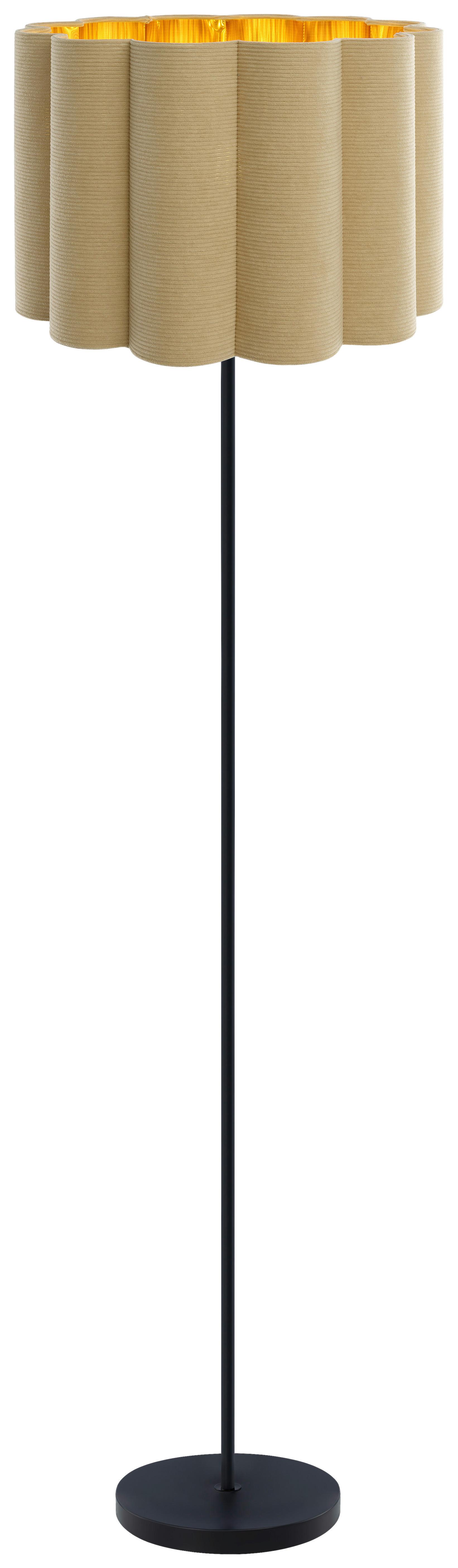 LAMPA STOJĄCA LUNA - beżowy/czarny, Trend, tworzywo sztuczne/metal (40/150cm) - Novel