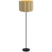 LAMPA STOJĄCA LUNA - beżowy/czarny, Trend, tworzywo sztuczne/metal (40/150cm) - Novel