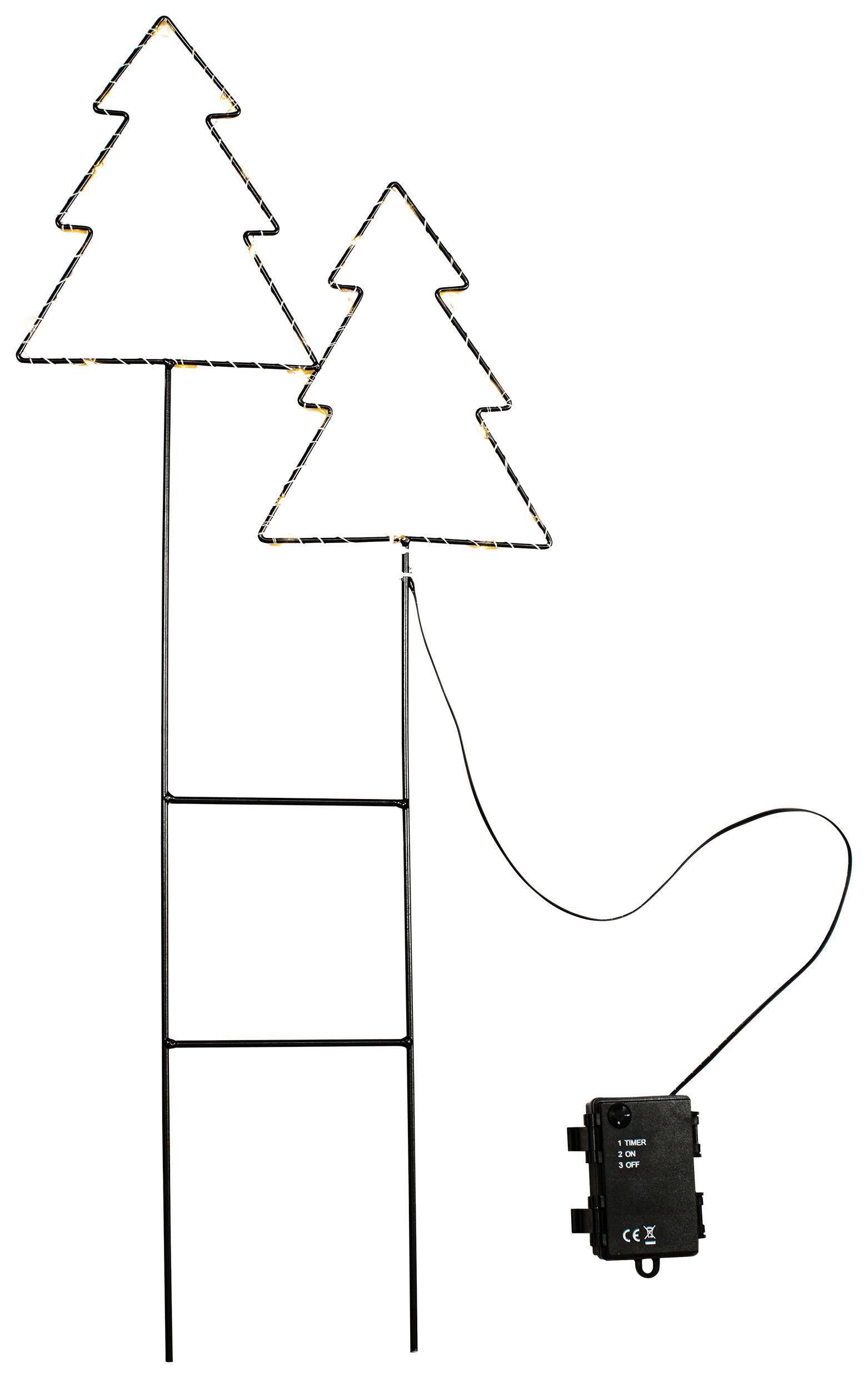 Dekobaum Lilly Schwarz max. 0,6 Watt - Schwarz, Kunststoff/Metall (29/70/2,5cm) - Mömax