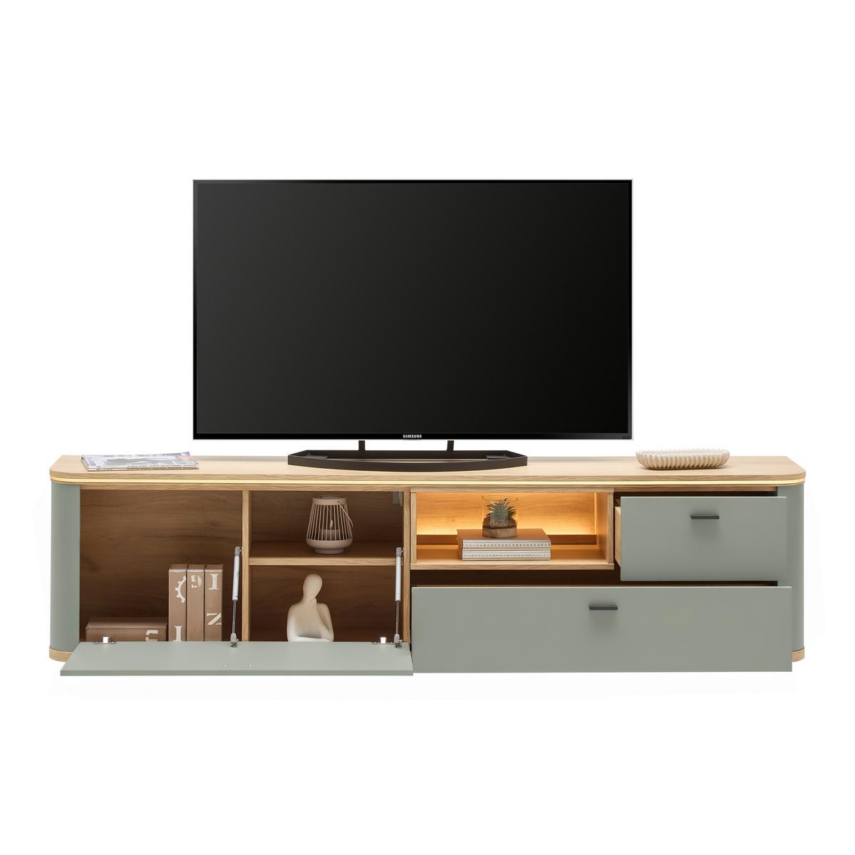 HÄNGEELEMENT LAGOS -EXKLUSIV- - Salbeigrün/Anthrazit, Modern, Holzwerkstoff/Kunststoff (210,2/51,3/37,5cm) - Premium Living