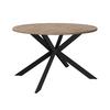 Tischgruppe Eolona Creme 5-tlg. - eukalyptusträ färg/svart, Modern, metall/trämaterial (120/76/120cm) - Bessagi Home