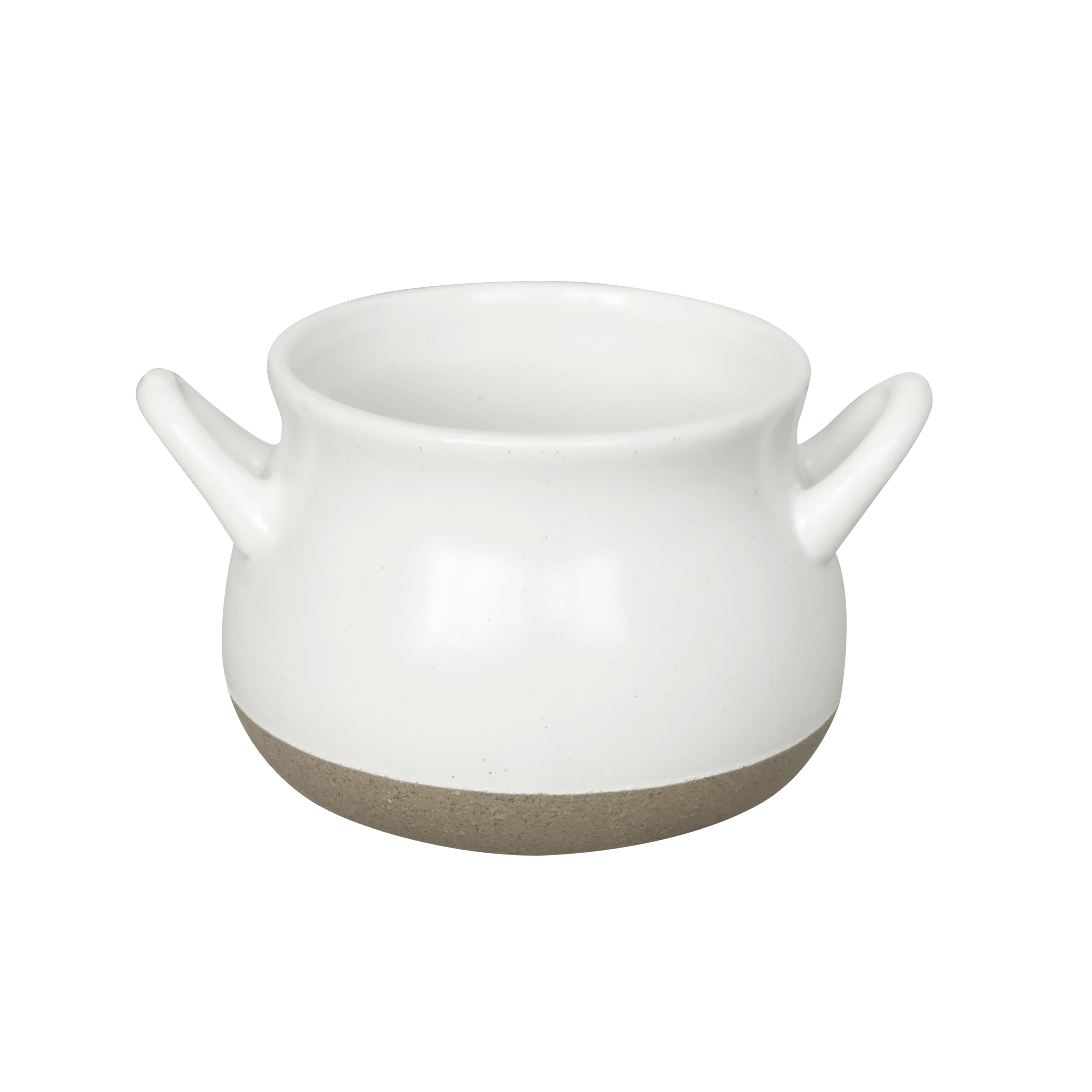 Suppenteller Emilia Ø ca. 9,5cm - Weiß, ROMANTIK / LANDHAUS, Keramik (9,5/7,5cm) - Zandiara