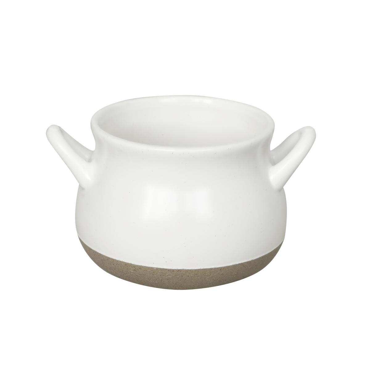 Suppenteller Emilia Ø ca. 9,5cm - Weiß, ROMANTIK / LANDHAUS, Keramik (9,5/7,5cm) - Zandiara
