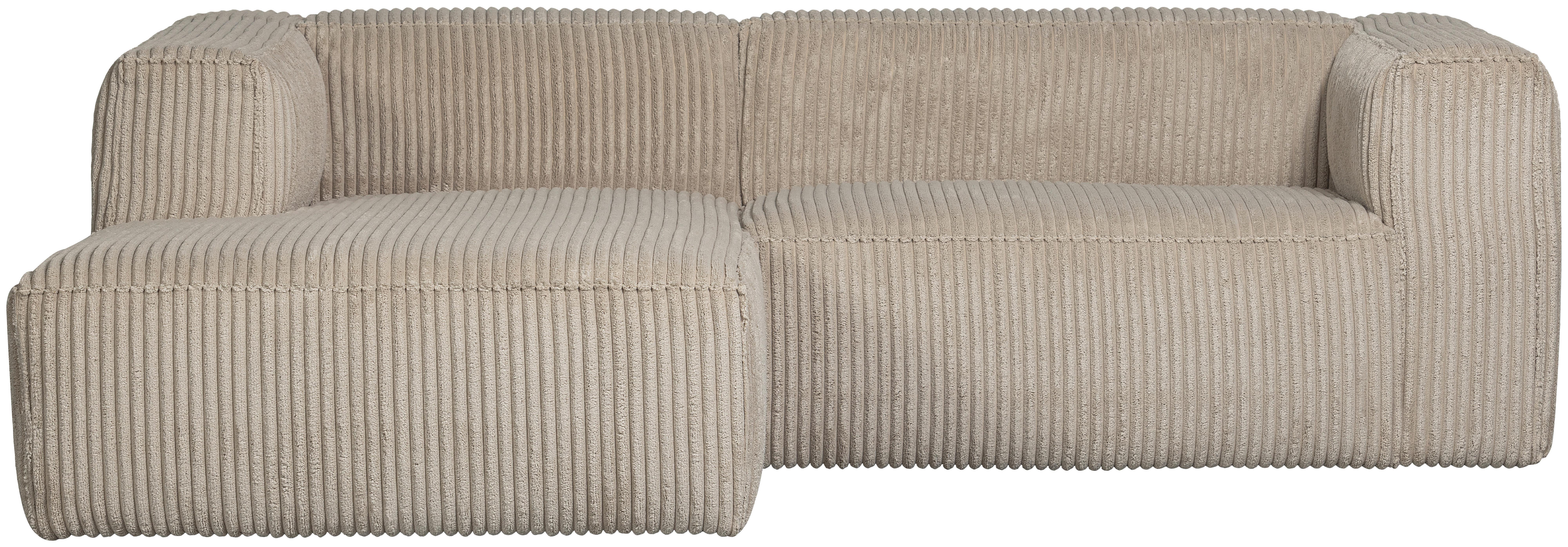 Ecksofa Bean Beige S: 178x254 cm - Beige/Schwarz, Design, Kunststoff/Textil (178/254cm) - Livetastic