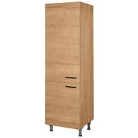 Geschirrschrank Structura Eiche - Eichefarben/Schwarz, MODERN, Holzwerkstoff/Metall (60/216,6/58cm) - Nobilia