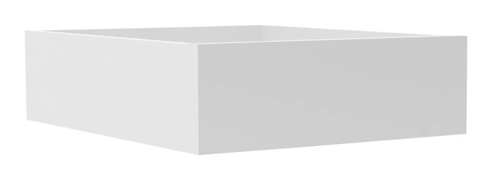 Schublade in Weiß - Weiß, MODERN, Holzwerkstoff (42,4/14/53cm) - Based