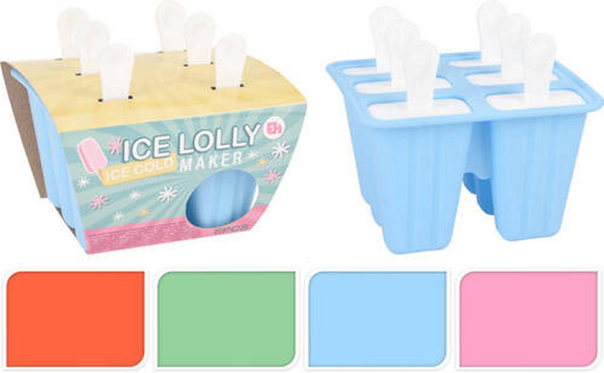 Jégkrémkészítő Forma Ice Lollymaker - rózsaszín/piros, műanyag (14/12,3/12,5cm)