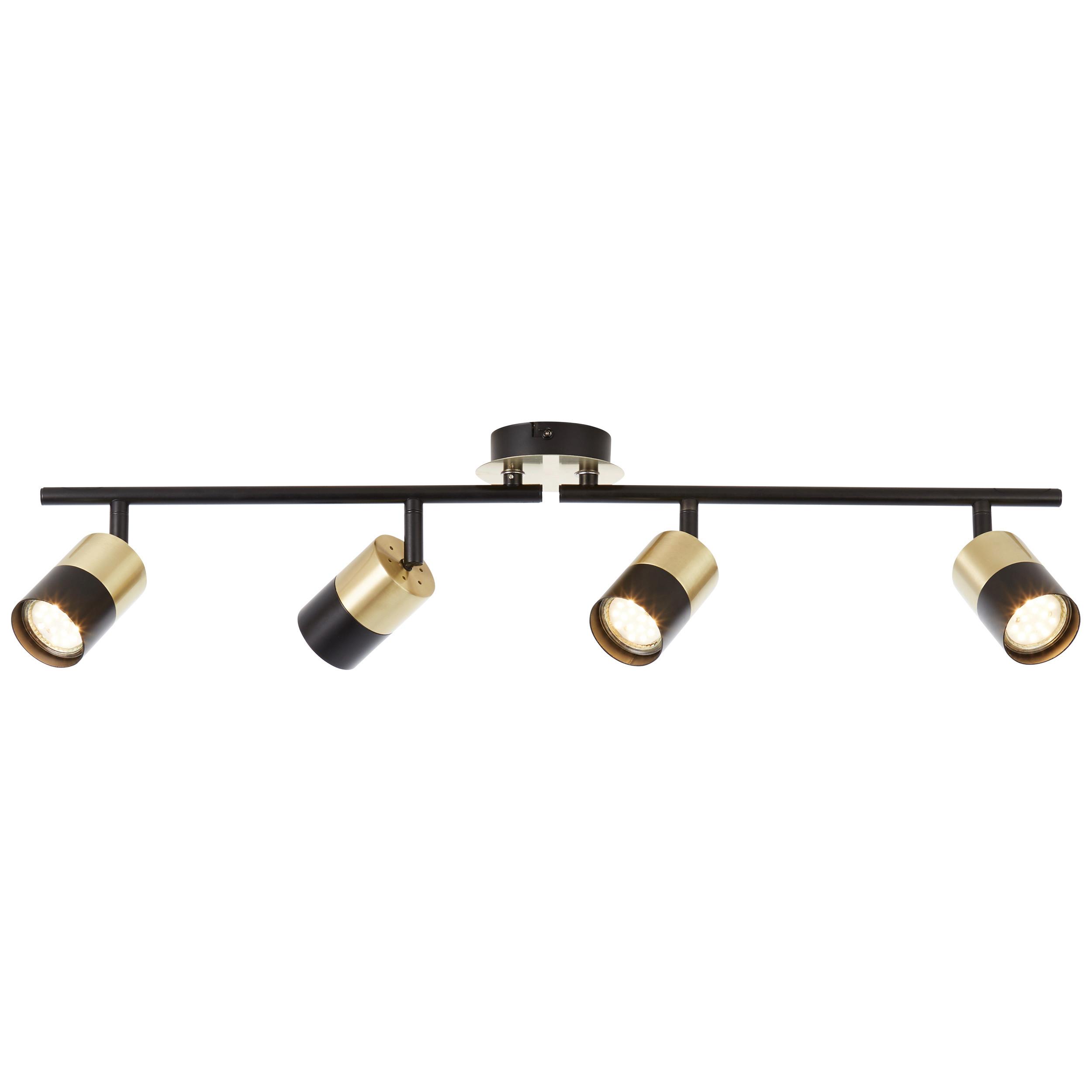 Deckenleuchte Maribel in Schwarz/Messing max. 5 Watt - Messingfarben/Schwarz, Design, Metall (76,5/16,8/18cm) - Brilliant